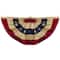 Patriotic Americana Tea-Stained Pleated Bunting Flag, 24" x 48"